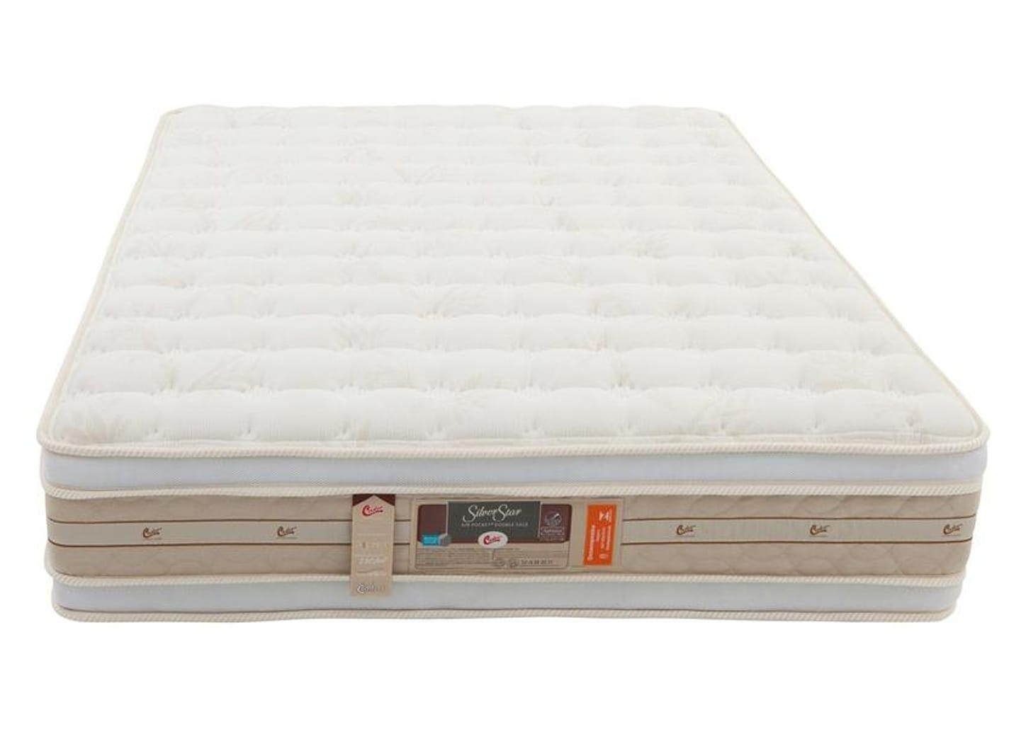 Colchão Casal Castor Mola Ensacadas/Pocket 34cm de Altura Silver Star