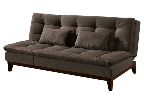 Sofá-cama Casal 3 Lugares Reclinável Suede Linoforte Jade BPM A2