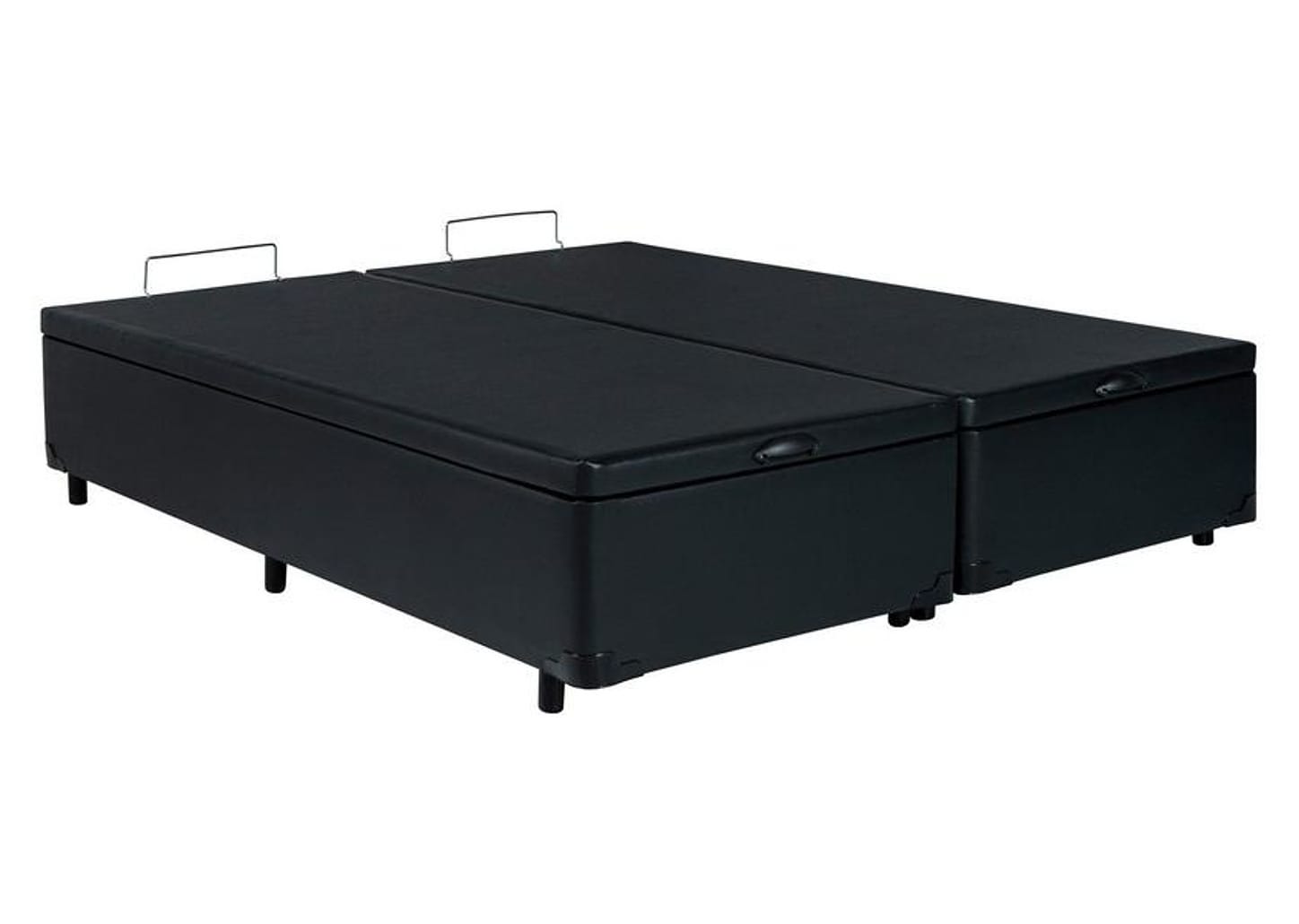 Base Cama Box Queen V-Joy Bipartido com Baú 38x158x198cm Bravus