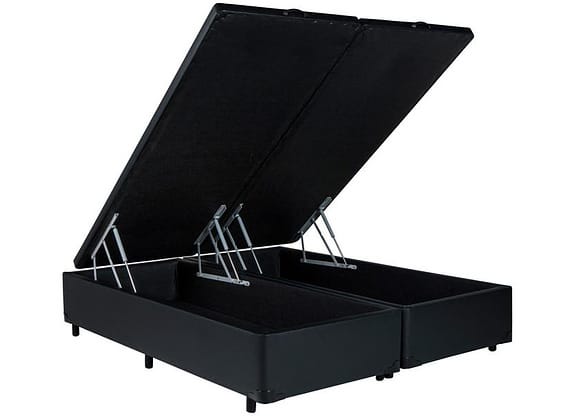 Base Cama Box Queen V-Joy Bipartido com Baú 38x158x198cm Bravus