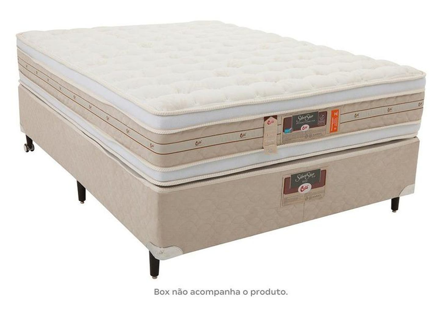 Colchão Casal Castor Mola Ensacadas/Pocket 34cm de Altura Silver Star