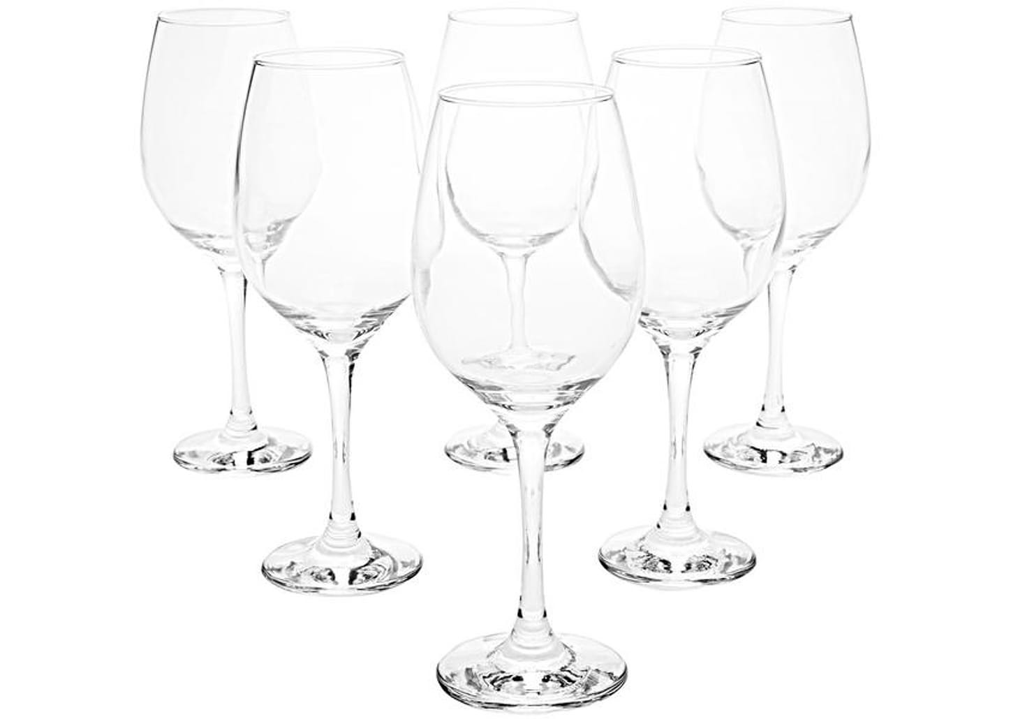 Jogo de Taças para Vinho Vidro 385ml 6 Peças - Nadir Barone