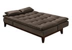 Sofá-cama Casal 3 Lugares Reclinável Suede Linoforte Jade BPM A2