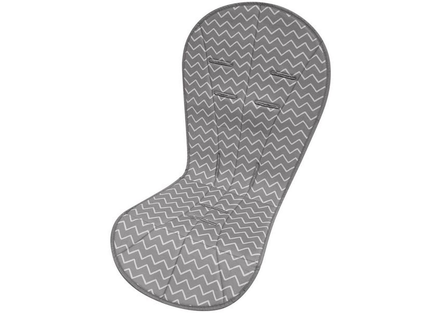 Almofada para Carrinho de Bebê Zig Zag Buba - Cinza