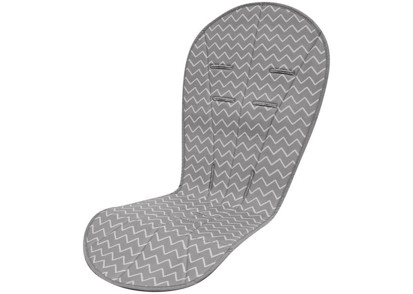 Almofada para Carrinho de Bebê Zig Zag Buba - Cinza