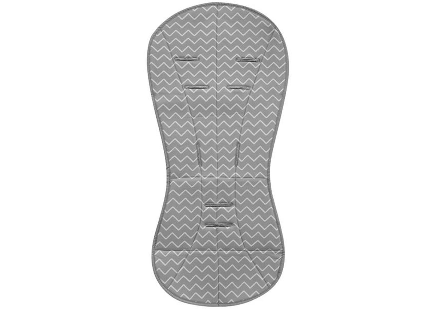 Almofada para Carrinho de Bebê Zig Zag Buba - Cinza