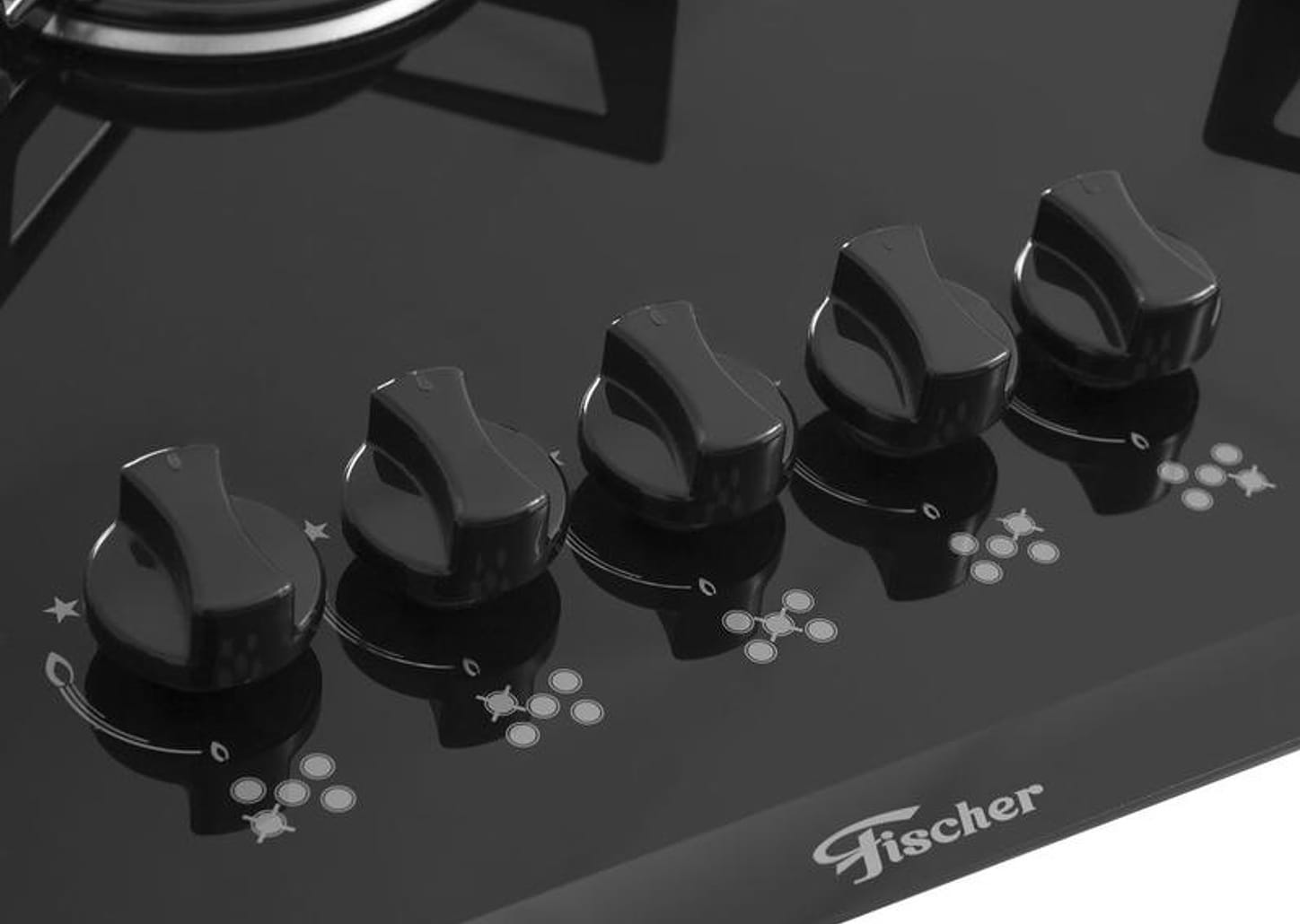 Cooktop 5 Bocas Fischer Preto a Gás GLP 1642