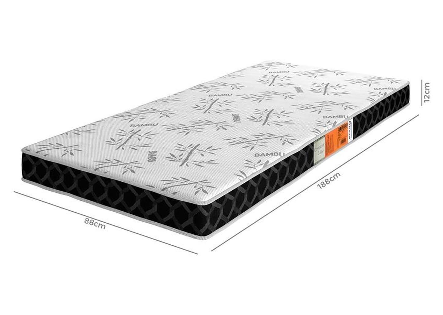 Colchão Solteiro Plumatex Espuma D-20 12cm de Altura Confortex