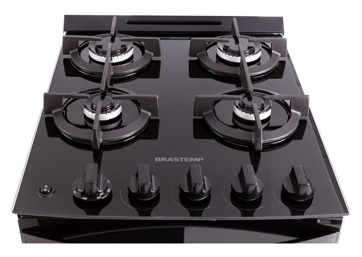 Fogão 4 Bocas Brastemp Mesa de Vidro Preto - Acendimento Automático BFO4