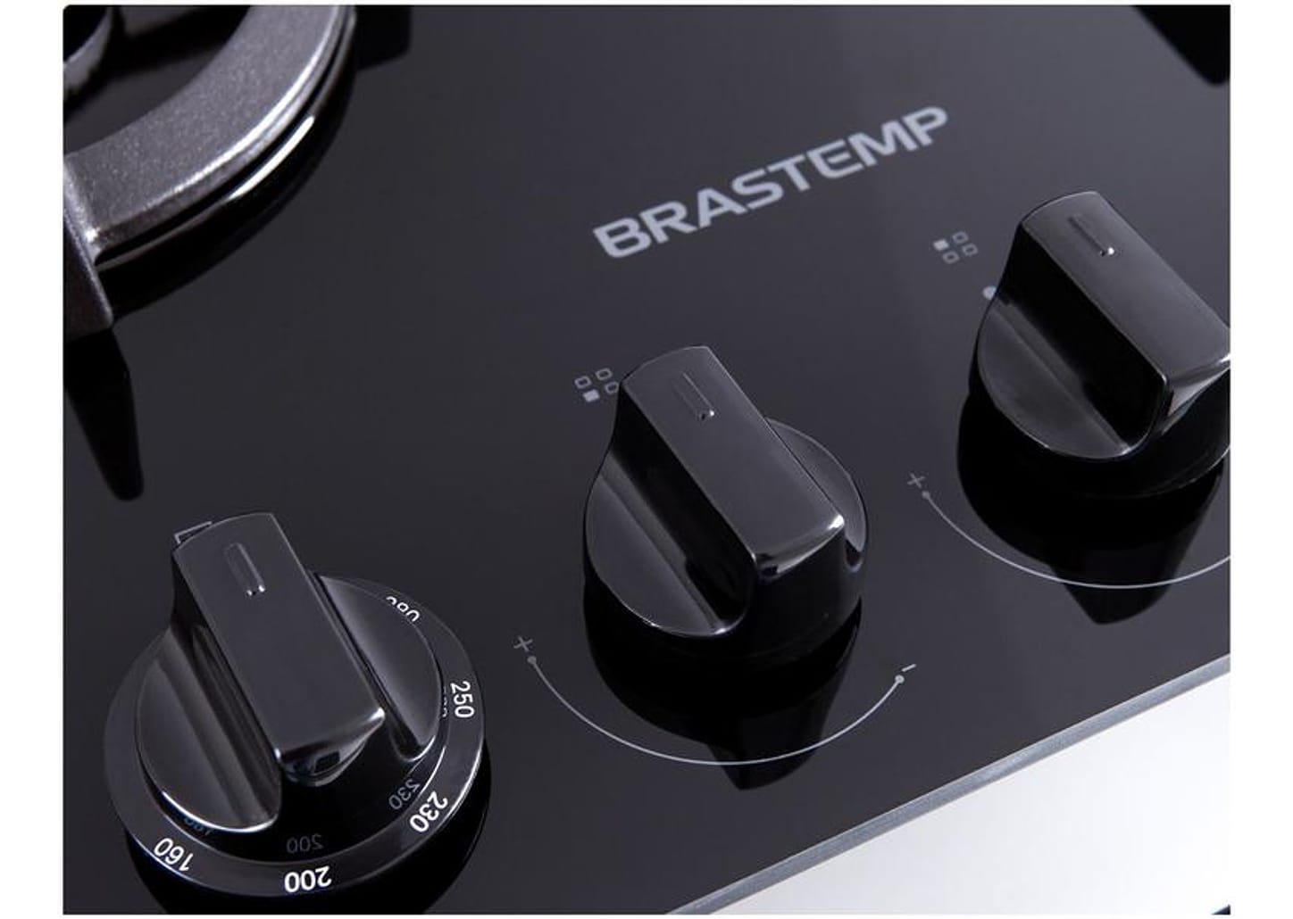 Fogão 4 Bocas Brastemp Mesa de Vidro Preto - Acendimento Automático BFO4