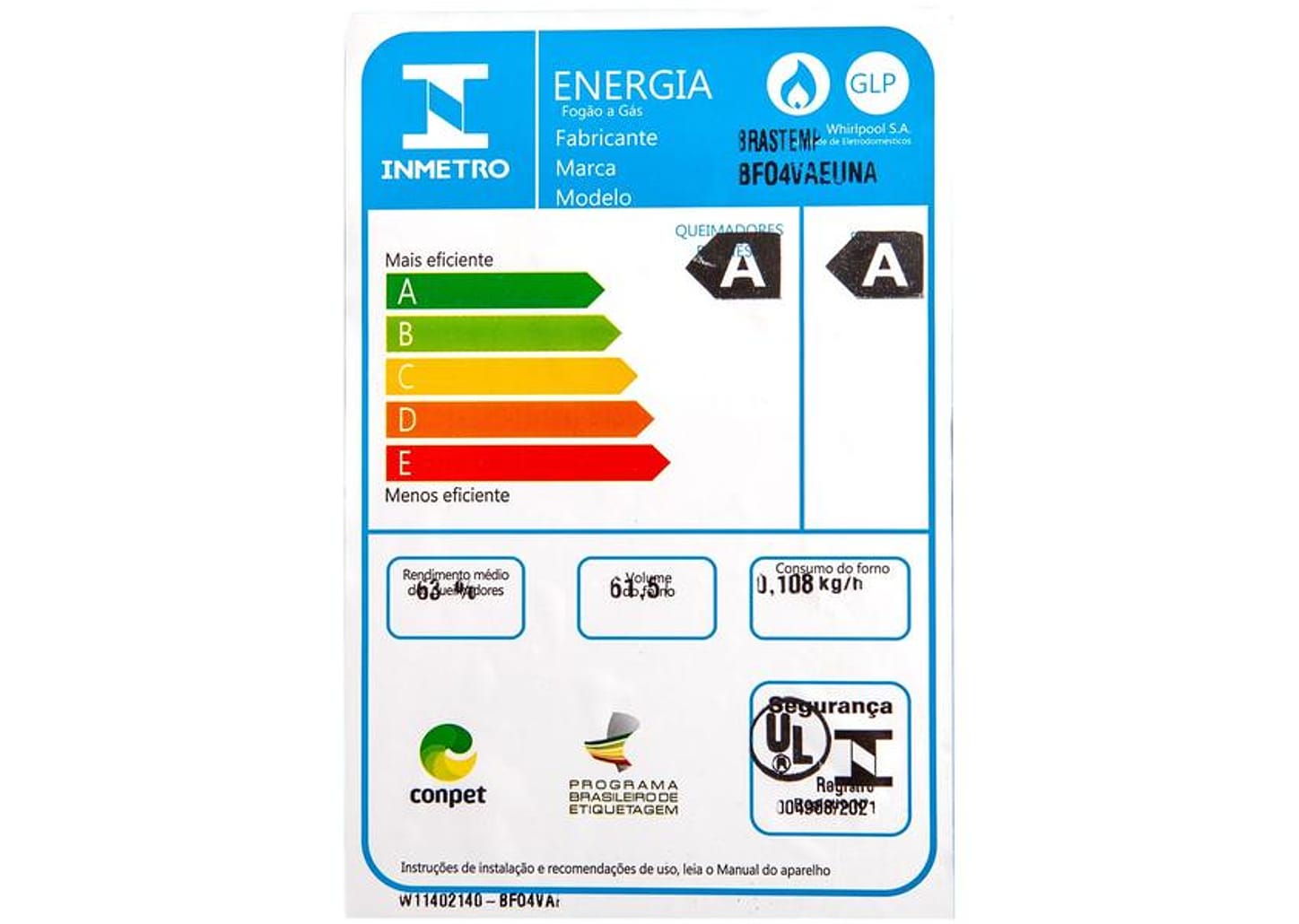 Fogão 4 Bocas Brastemp Mesa de Vidro Preto - Acendimento Automático BFO4