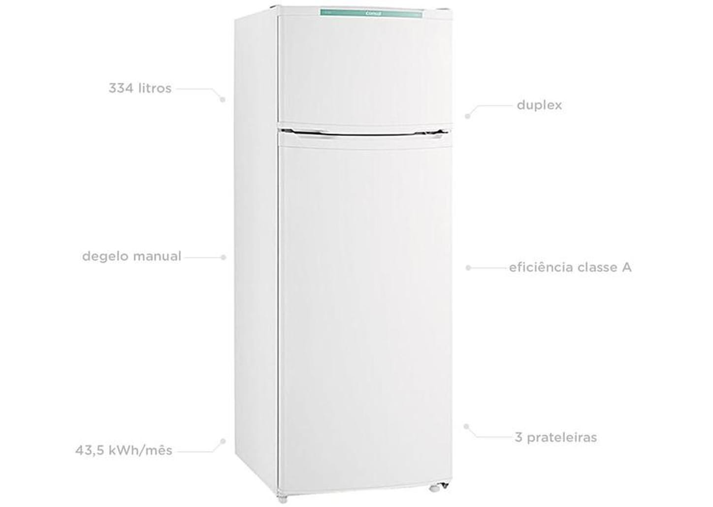 Geladeira/Refrigerador Consul Cycle Defrost Duplex - Branca 334L CRD37 EBANA