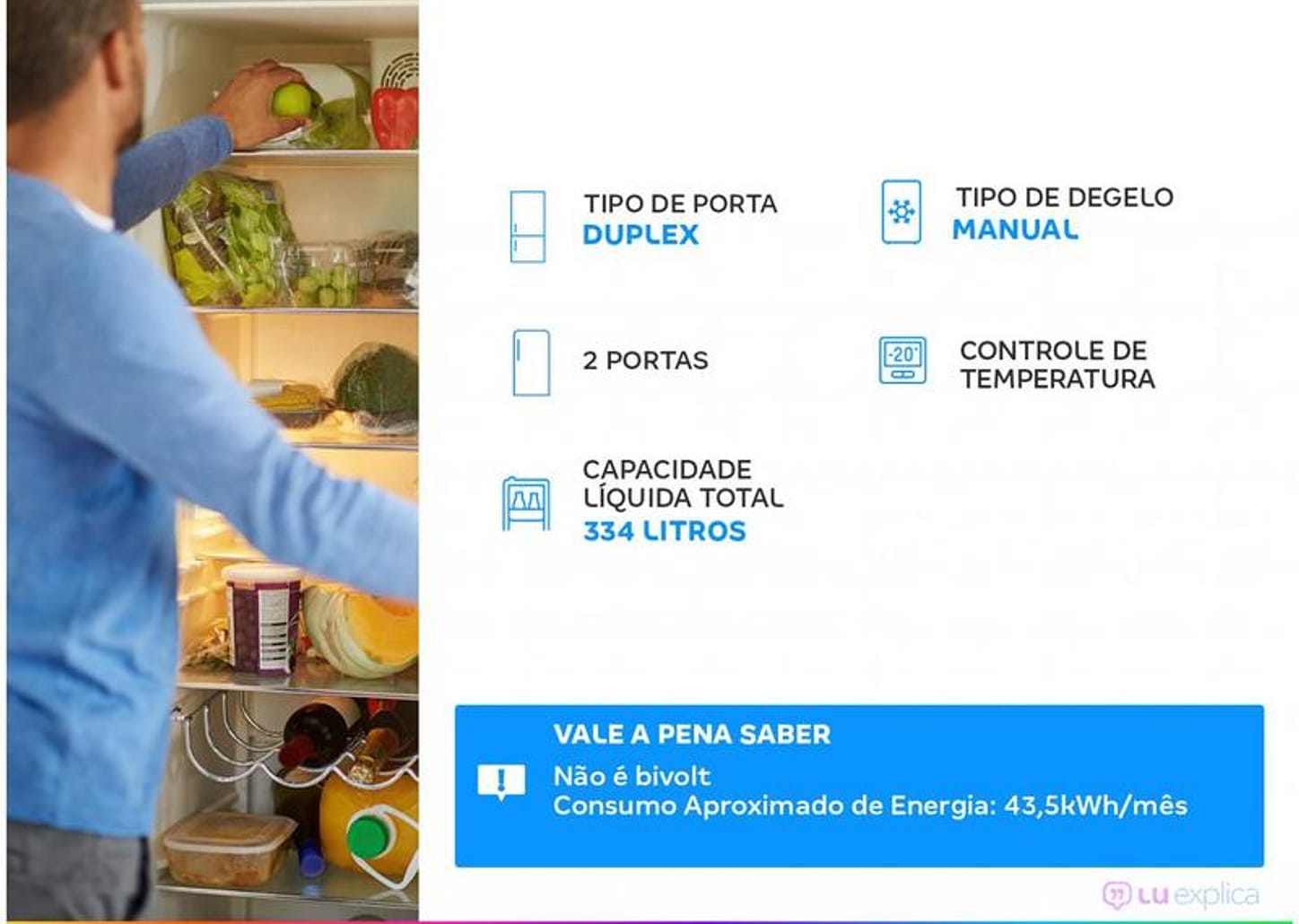 Geladeira/Refrigerador Consul Cycle Defrost Duplex - Branca 334L CRD37 EBANA