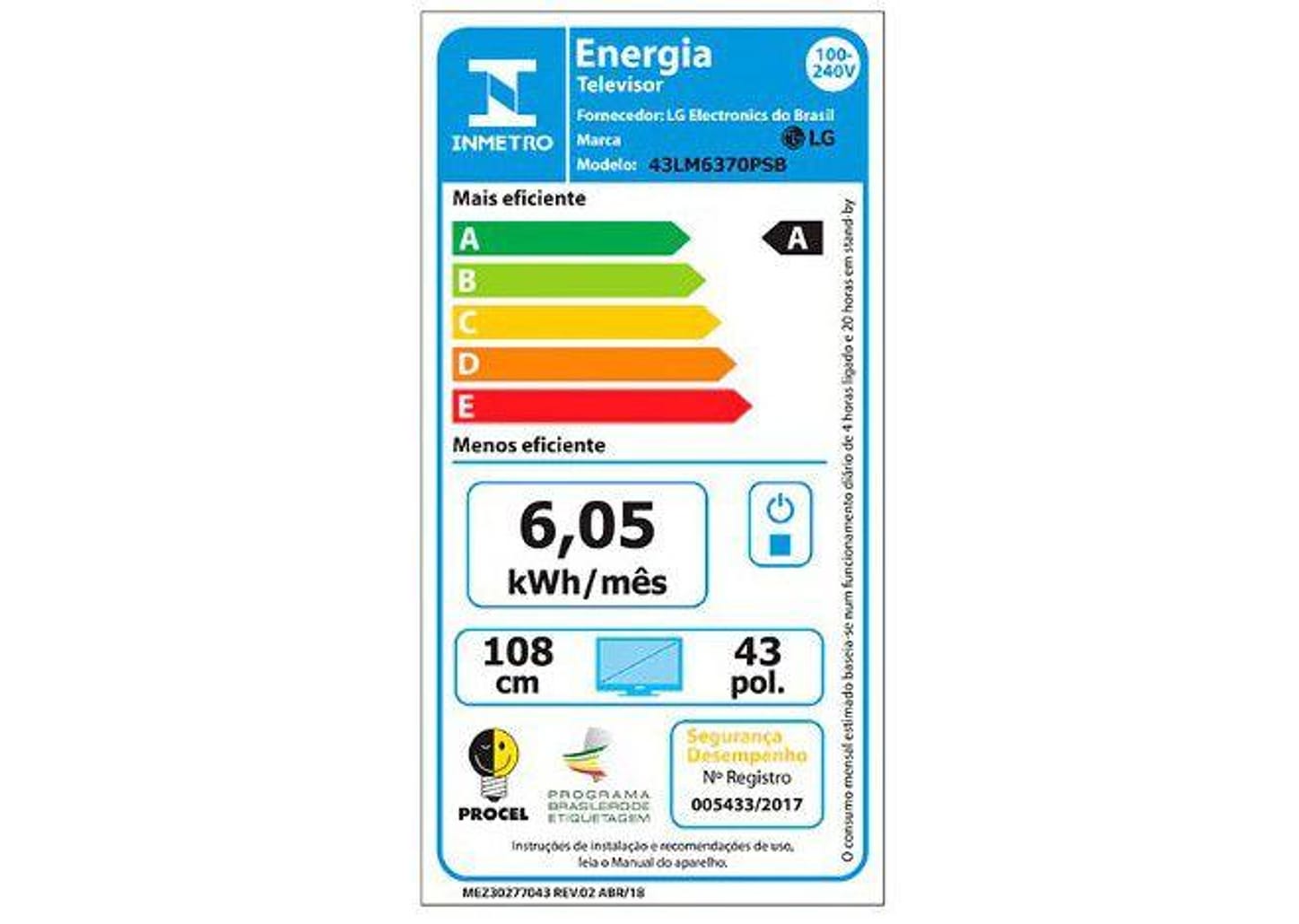 Smart TV 43” Full HD LED LG 43LM6370 60Hz - Wi-Fi Bluetooth HDR 3 HDMI 2 USB