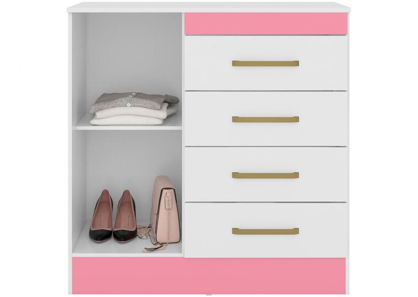 Cômoda 4 Gavetas 1 Porta Demobile Montevideu