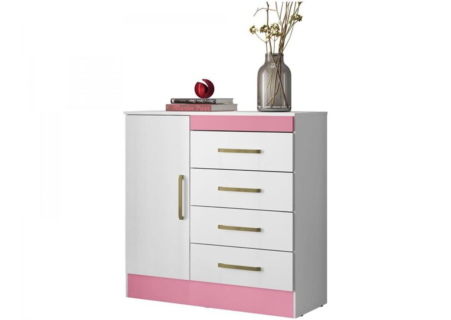 Cômoda 4 Gavetas 1 Porta Demobile Montevideu