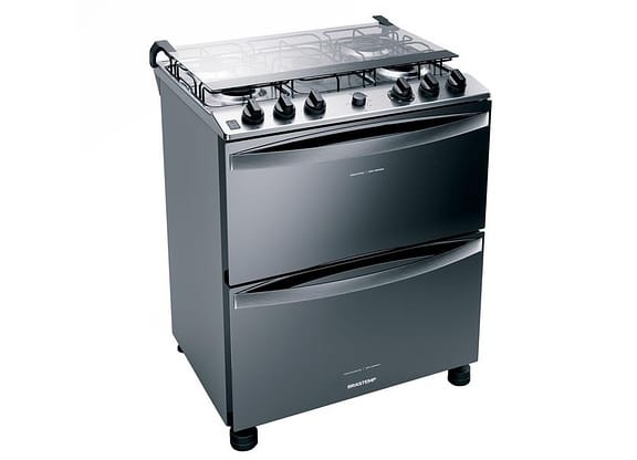 Fogão 5 bocas Brastemp Inox Duplo Forno - Acendimento Automático BFD5 NCRRNA