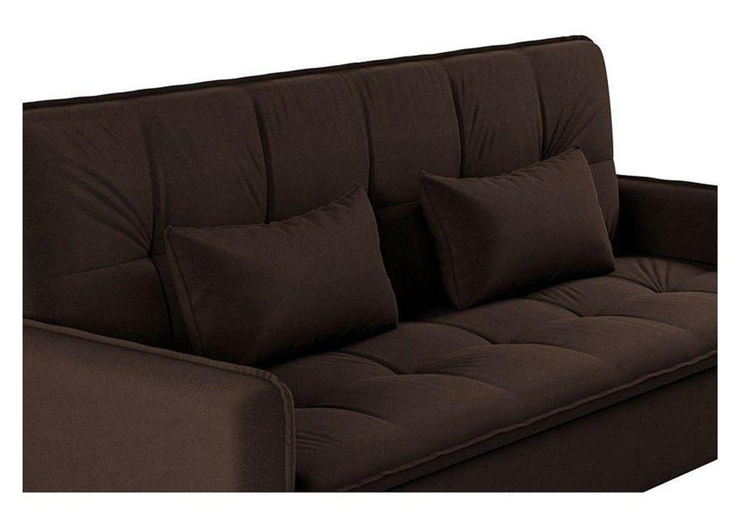 Sofá-cama Casal 3 Lugares Reclinável Veludo - Matrix Donna