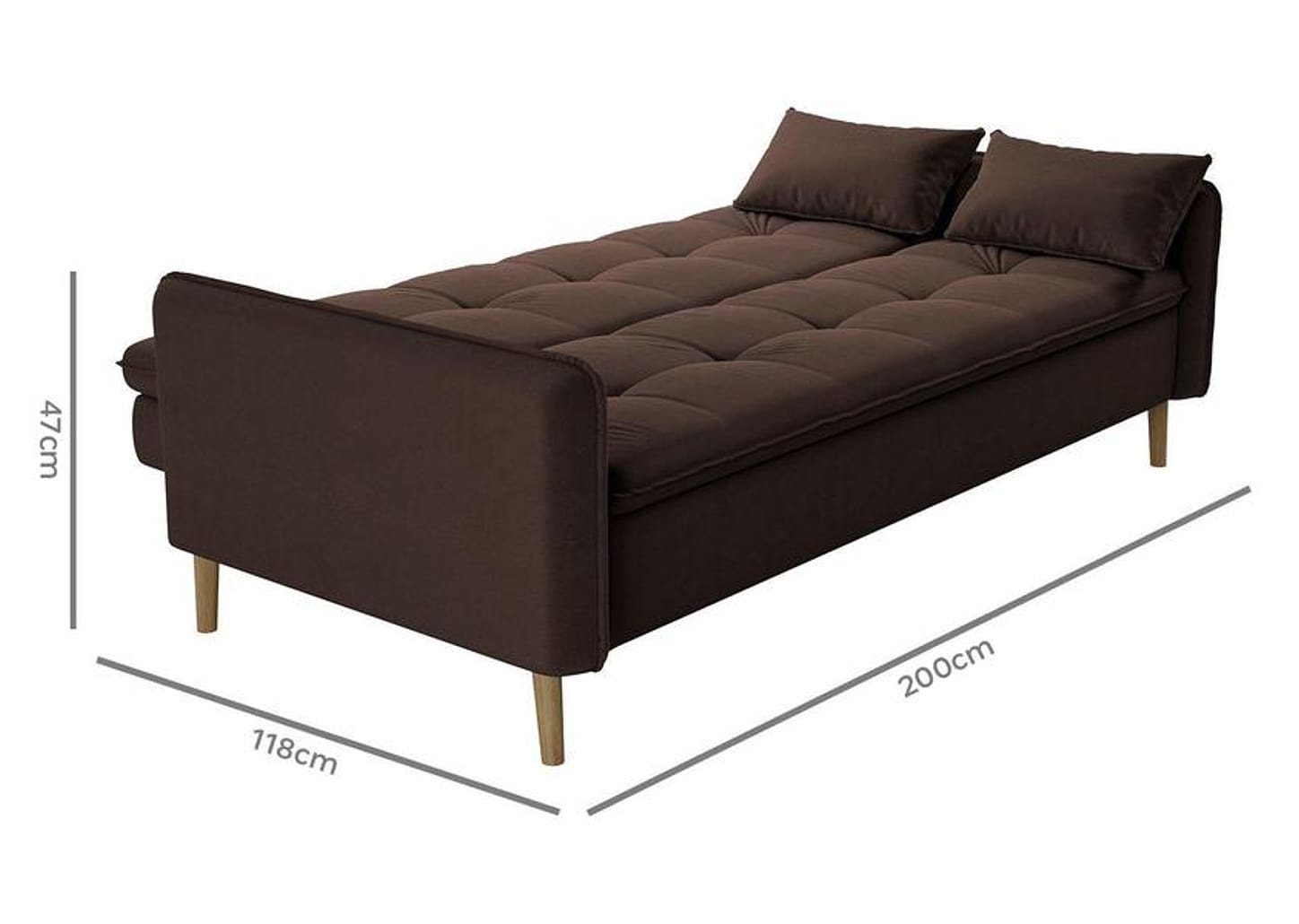 Sofá-cama Casal 3 Lugares Reclinável Veludo - Matrix Donna