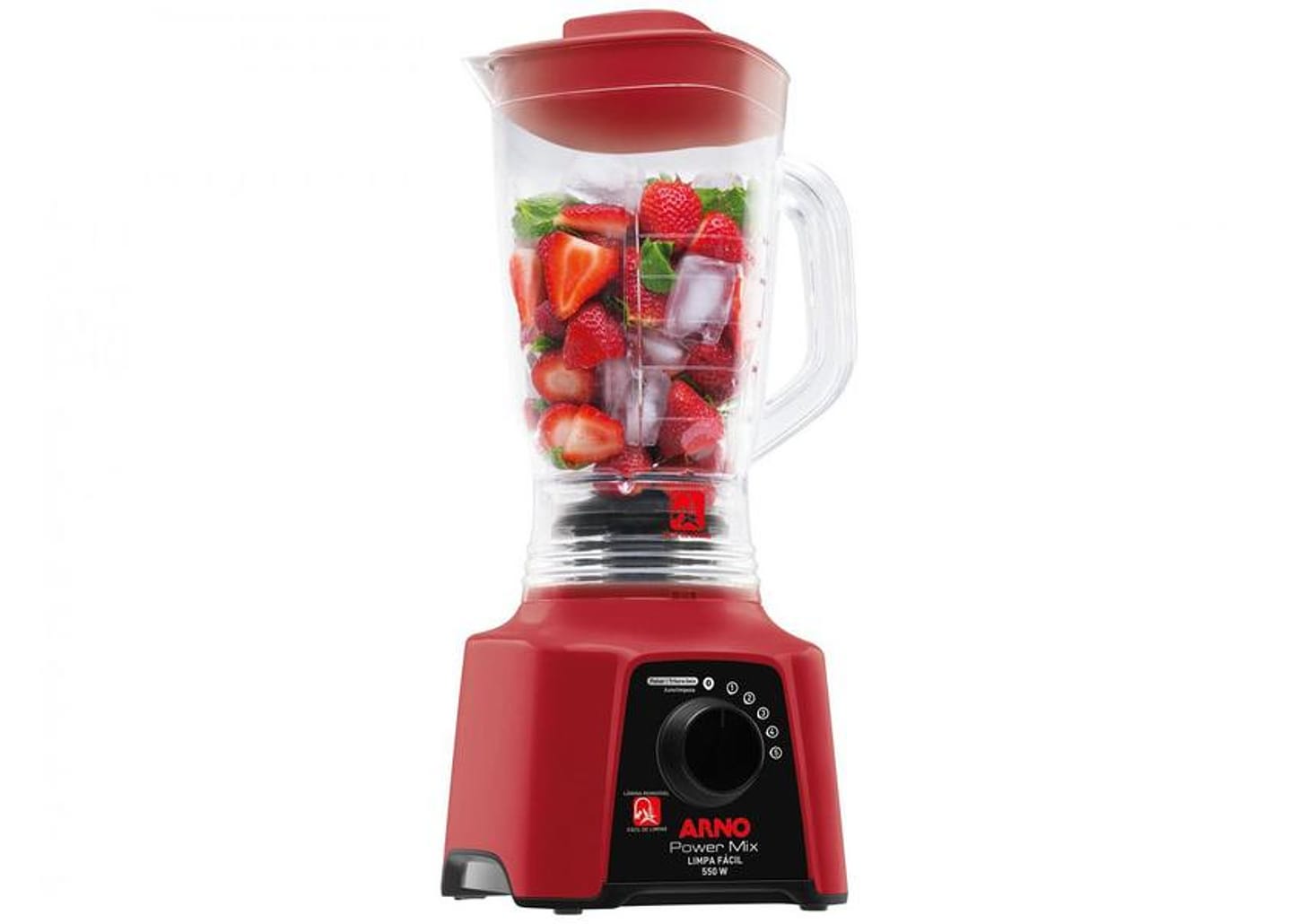 Liquidificador Arno Power Mix Limpa Fácil Vermelho com Lâminas Removíveis LQ30