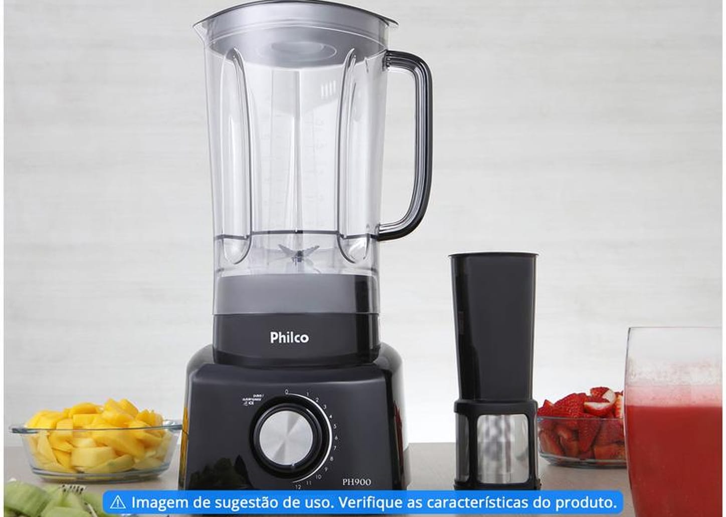Liquidificador Philco PH900 Preto com Filtro 12 Velocidades 1200W