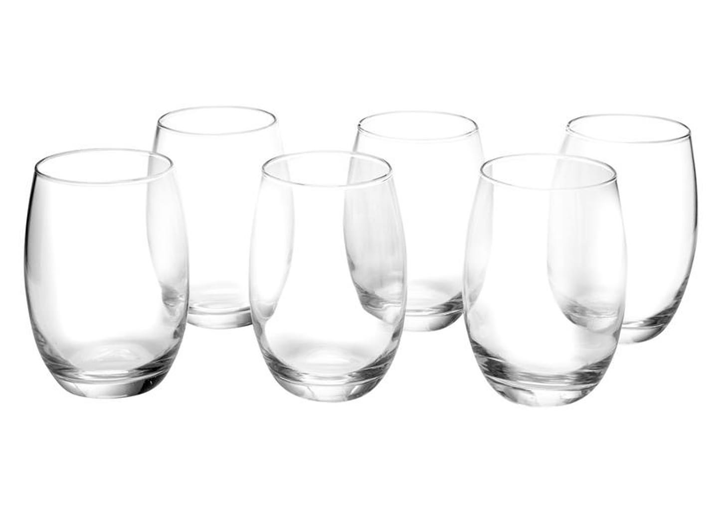 Jogo de Copos de Vidro 6 Peças 465ml Nadir - SM Aruba