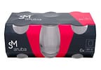 Jogo de Copos de Vidro 6 Peças 465ml Nadir - SM Aruba