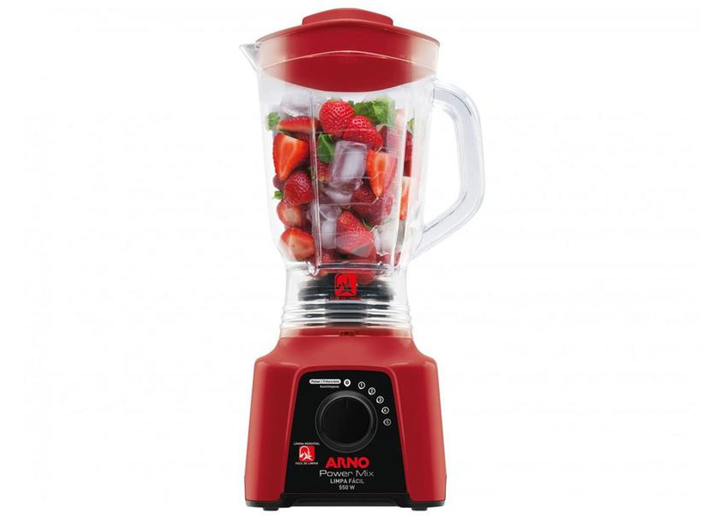 Liquidificador Arno Power Mix Limpa Fácil Vermelho com Lâminas Removíveis LQ30