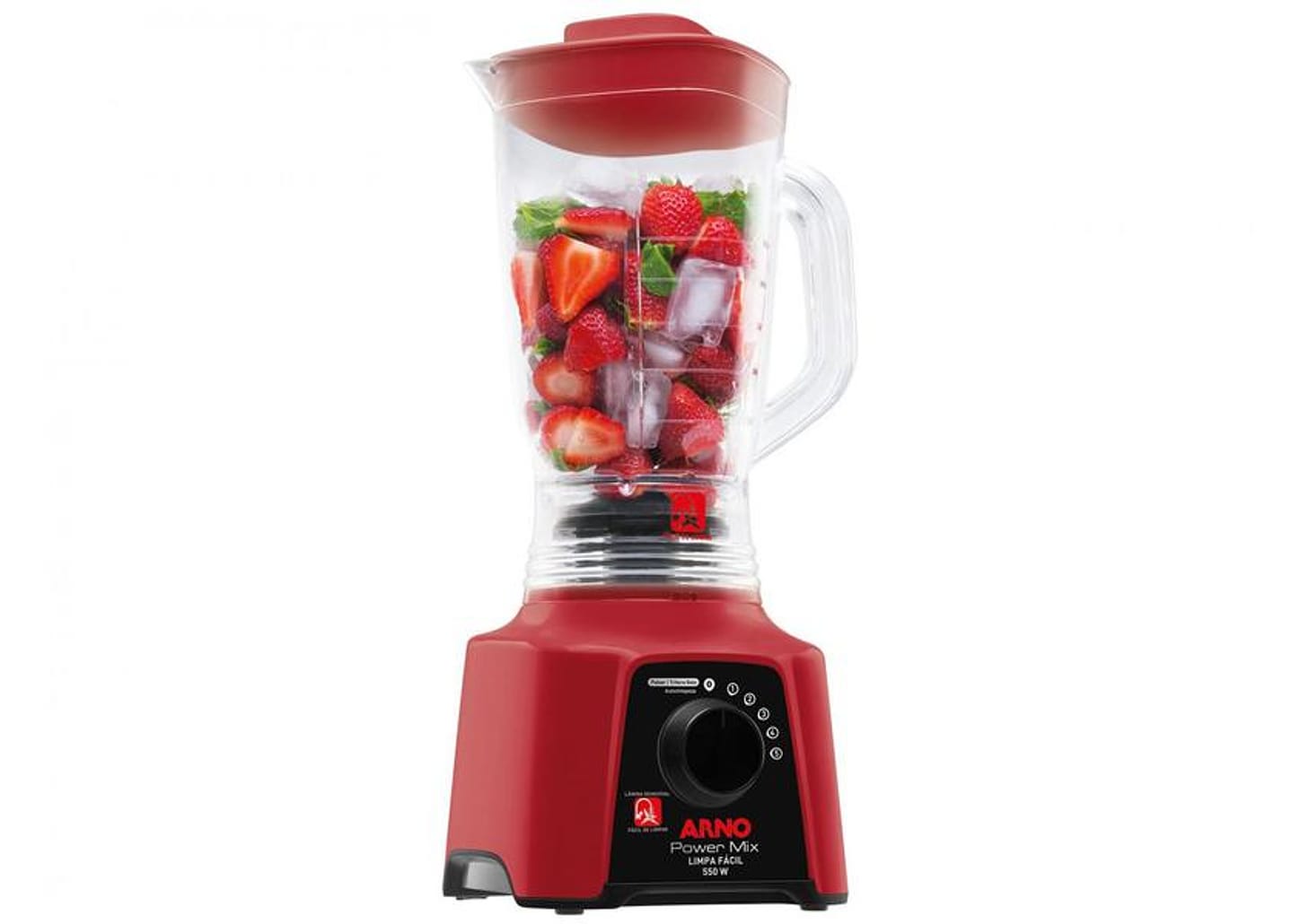 Liquidificador Arno Power Mix Limpa Fácil Vermelho com Lâminas Removíveis LQ30