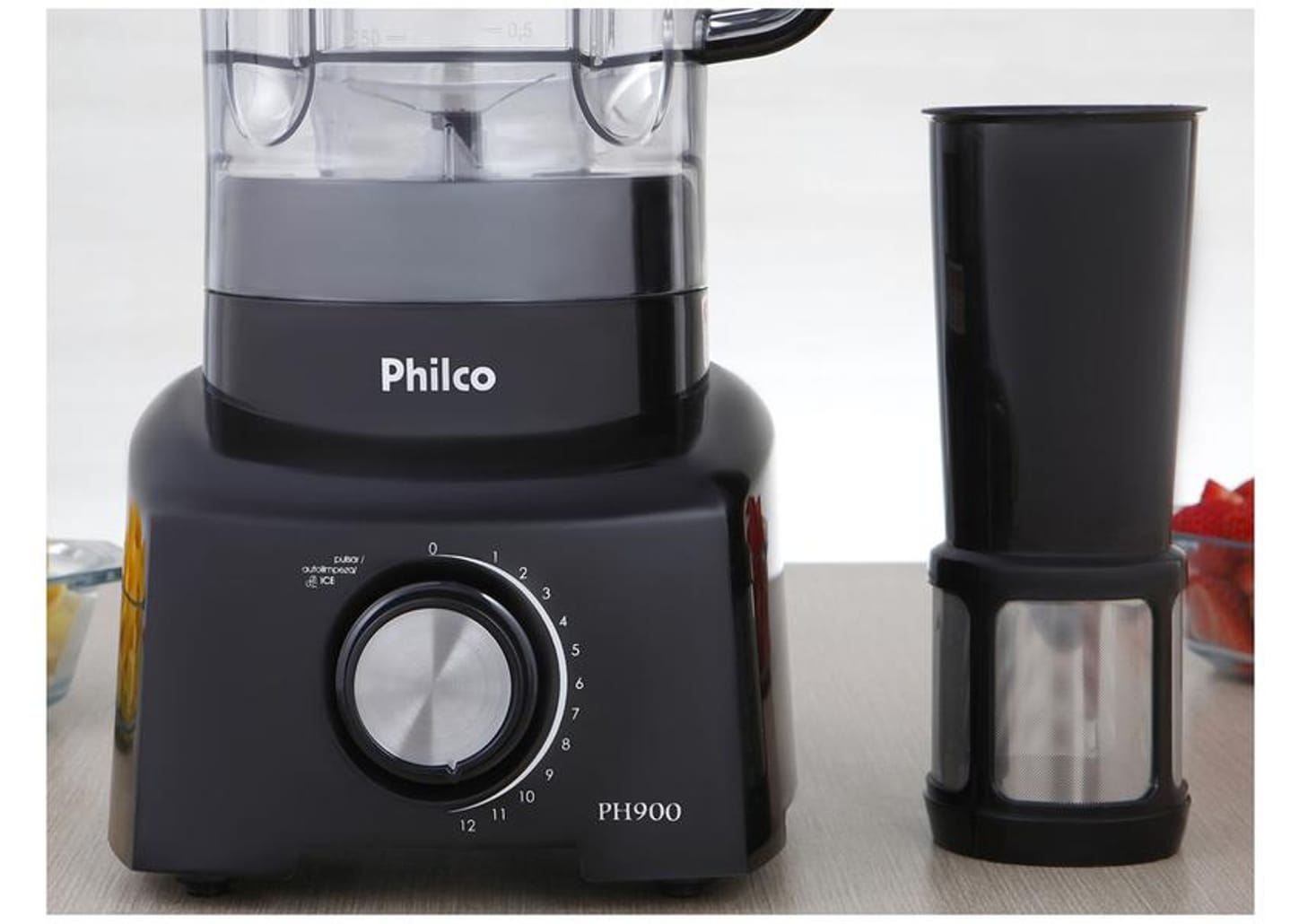 Liquidificador Philco PH900 Preto com Filtro 12 Velocidades 1200W