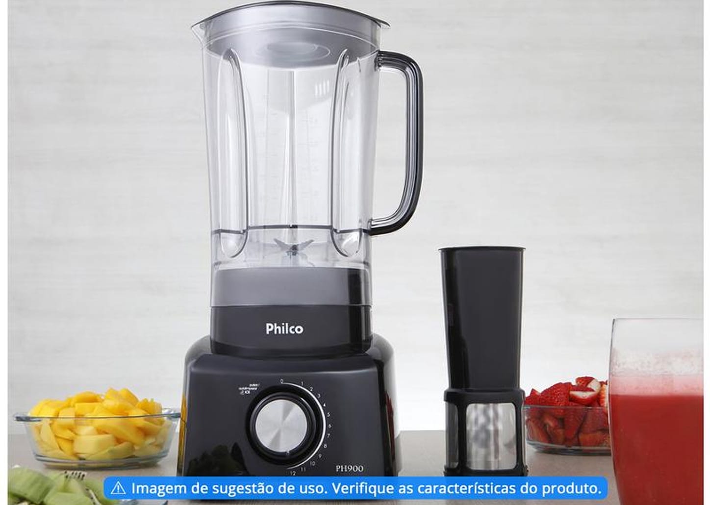 Liquidificador Philco PH900 Preto com Filtro 12 Velocidades 1200W
