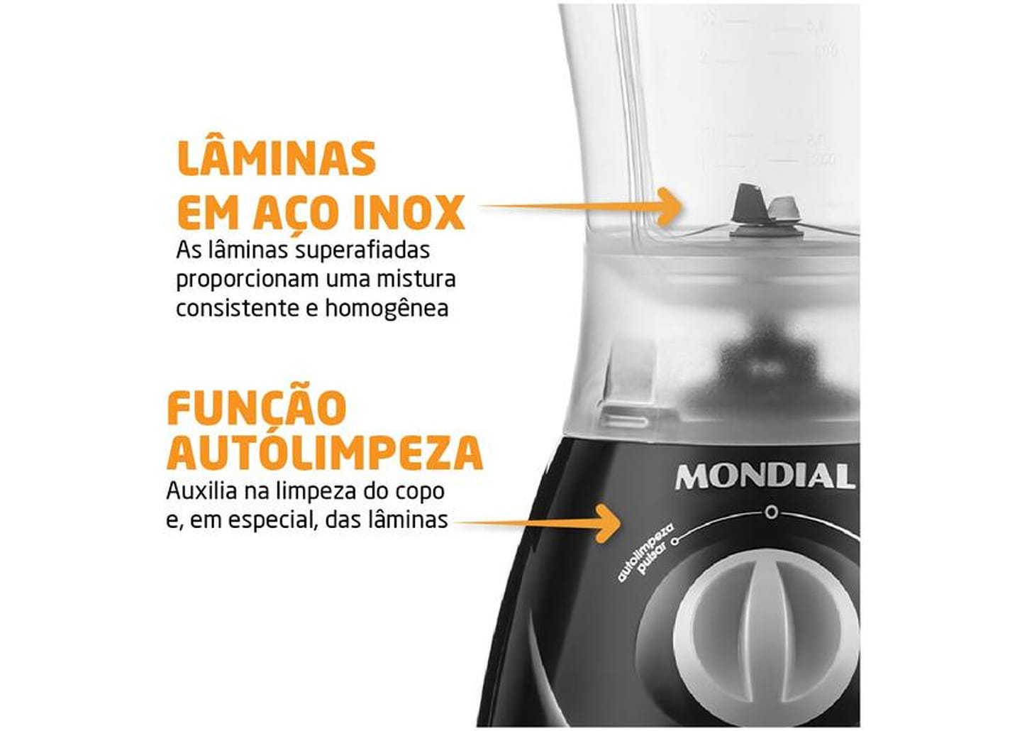 Liquidificador Mondial Easy Power L-550 Preto 2 Velocidades 550W