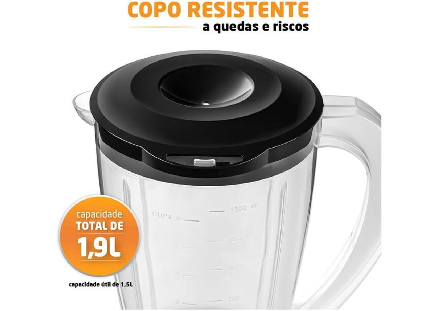Liquidificador Mondial Easy Power L-550 Preto 2 Velocidades 550W