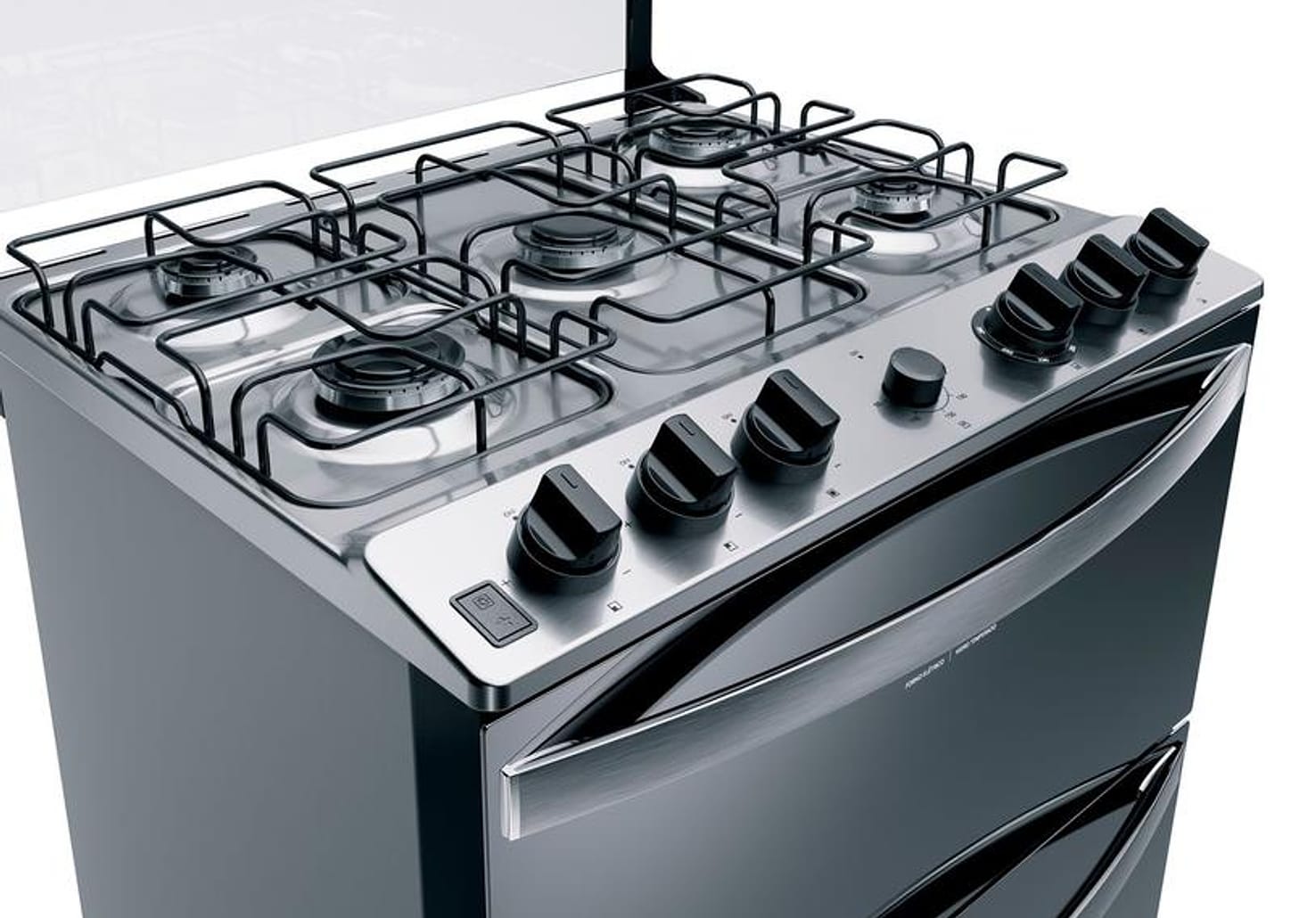 Fogão 5 bocas Brastemp Inox Duplo Forno - Acendimento Automático BFD5 NCRRNA