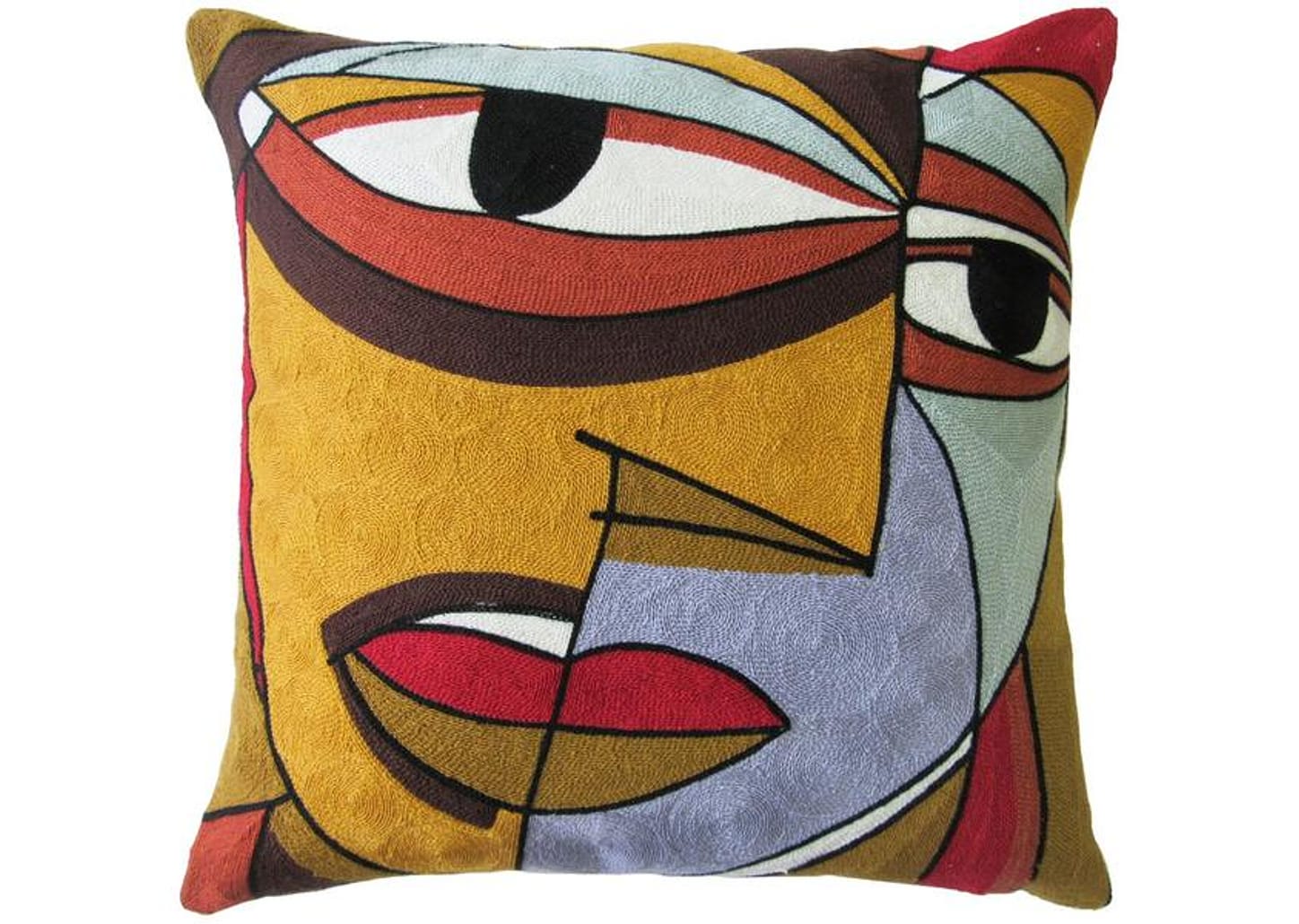 Capa de Almofada Quadrada 45x45cm - Jolitex Ternille Brasileira Face Abstrato