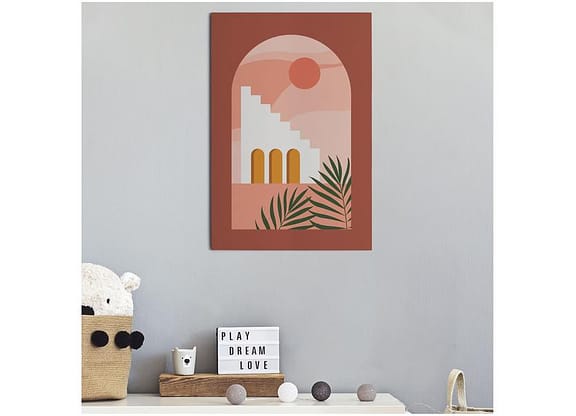 Placa Decorativa MDF Janela Rosa 30x44cm - Design Up Living