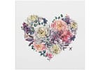 Placa Decorativa MDF Heart Flower 29x29cm - Design Up Living