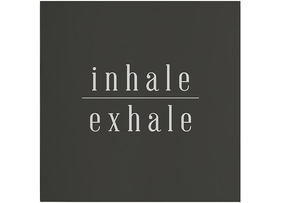 Placa Decorativa MDF Good Vibes Inhale Exhale 29x29cm Design Up Living