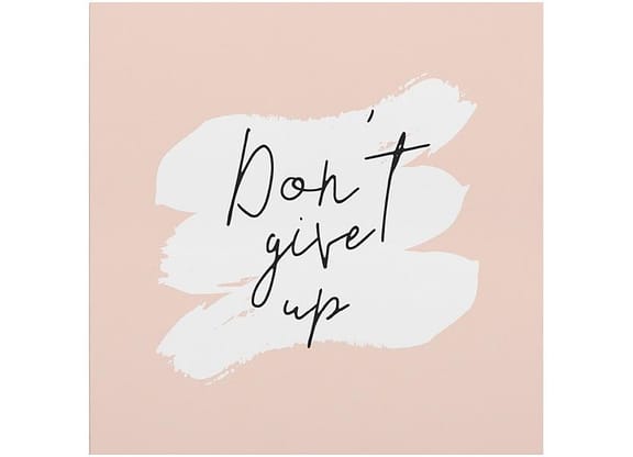 Placa Decorativa MDF Dont Give Up 29x29cm - Design Up Living