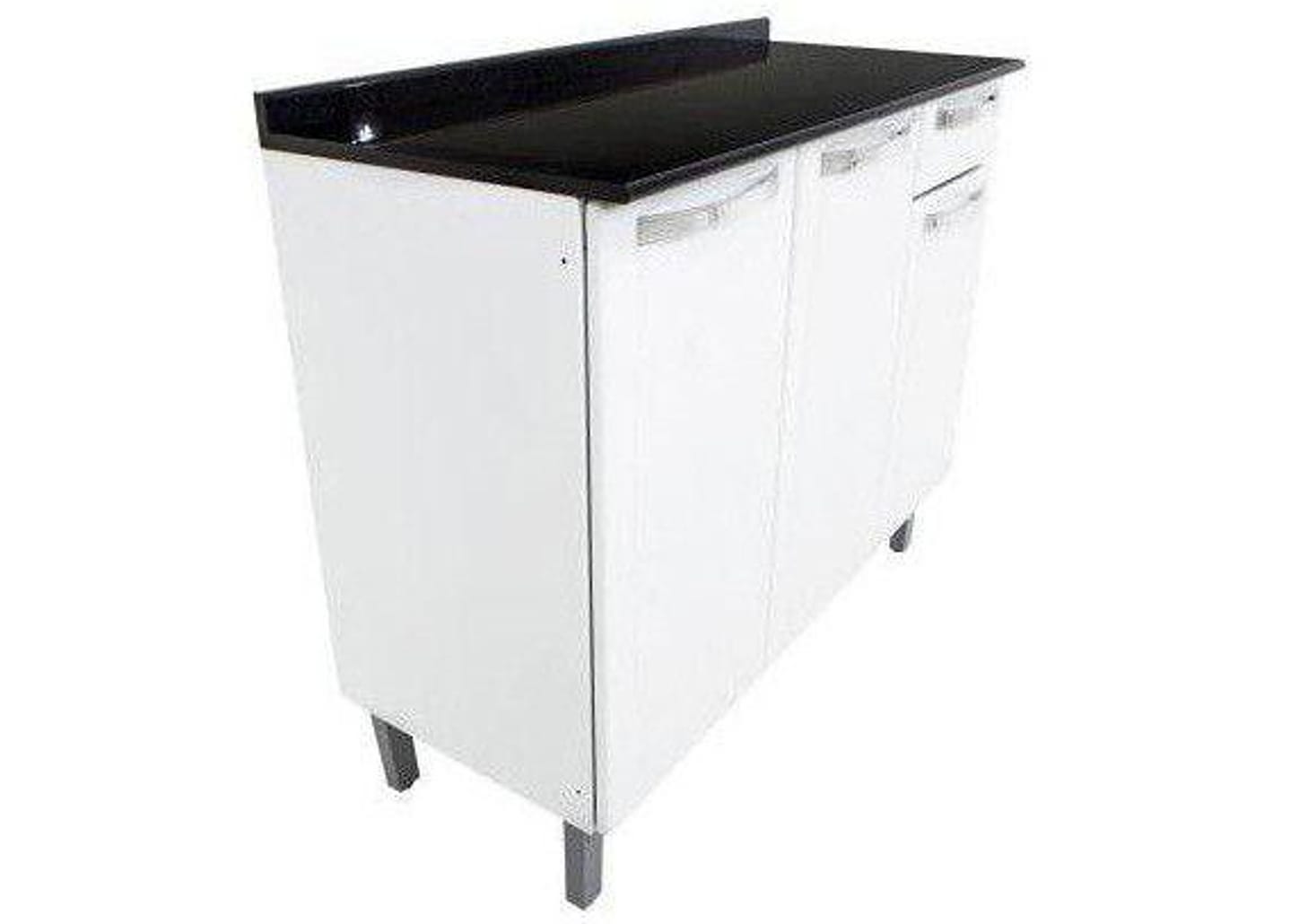 Balcão de Cozinha com Tampo Itatiaia Aço 3 Portas 1 Gaveta Rose