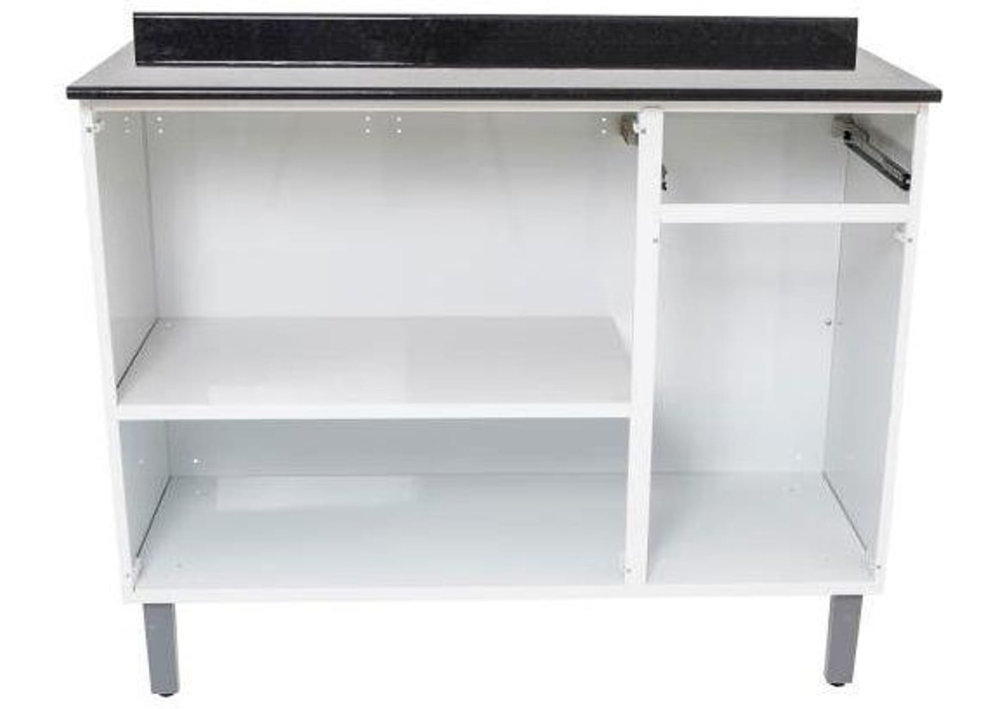 Balcão de Cozinha com Tampo Itatiaia Aço 3 Portas 1 Gaveta Rose