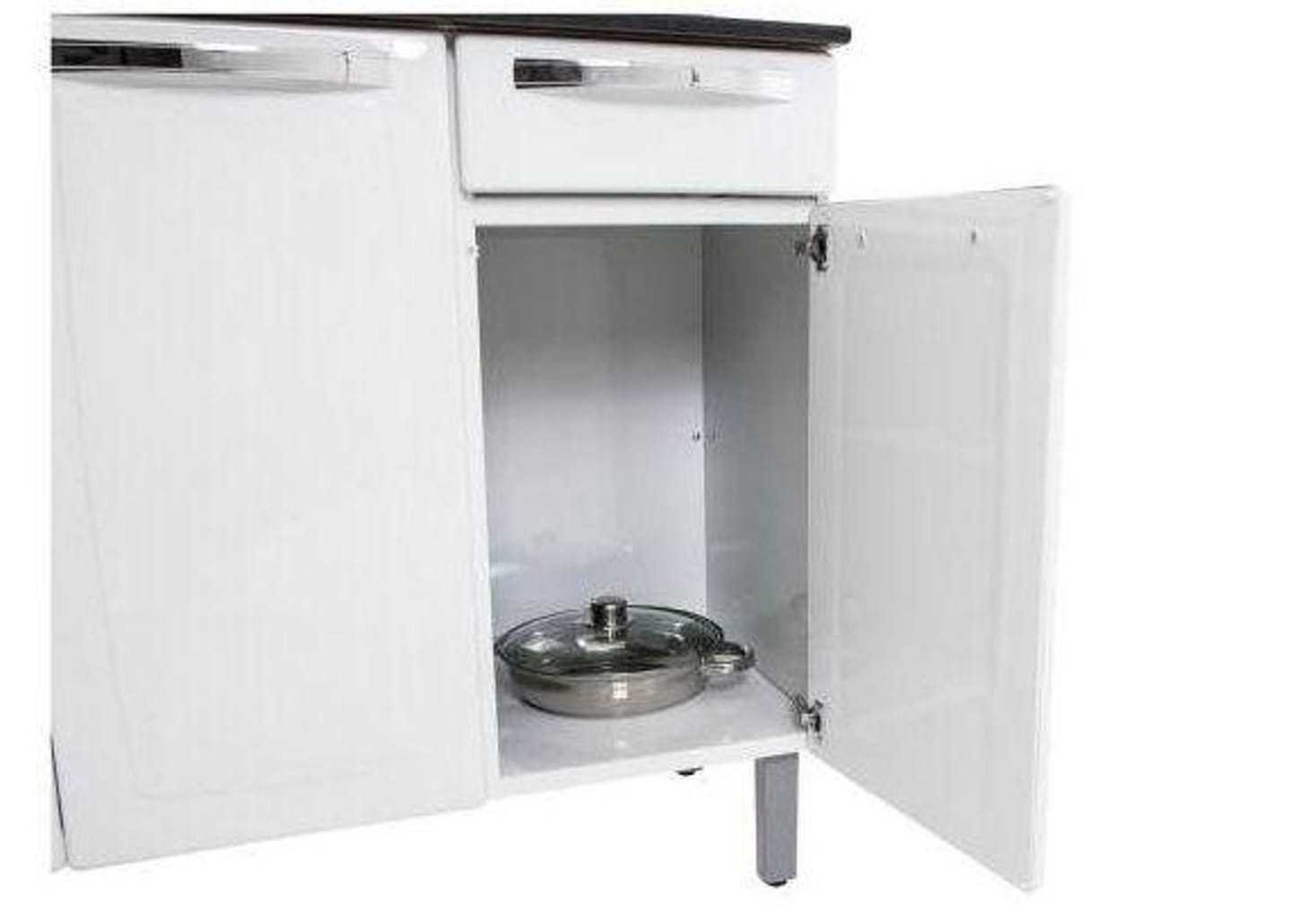 Balcão de Cozinha com Tampo Itatiaia Aço 3 Portas 1 Gaveta Rose