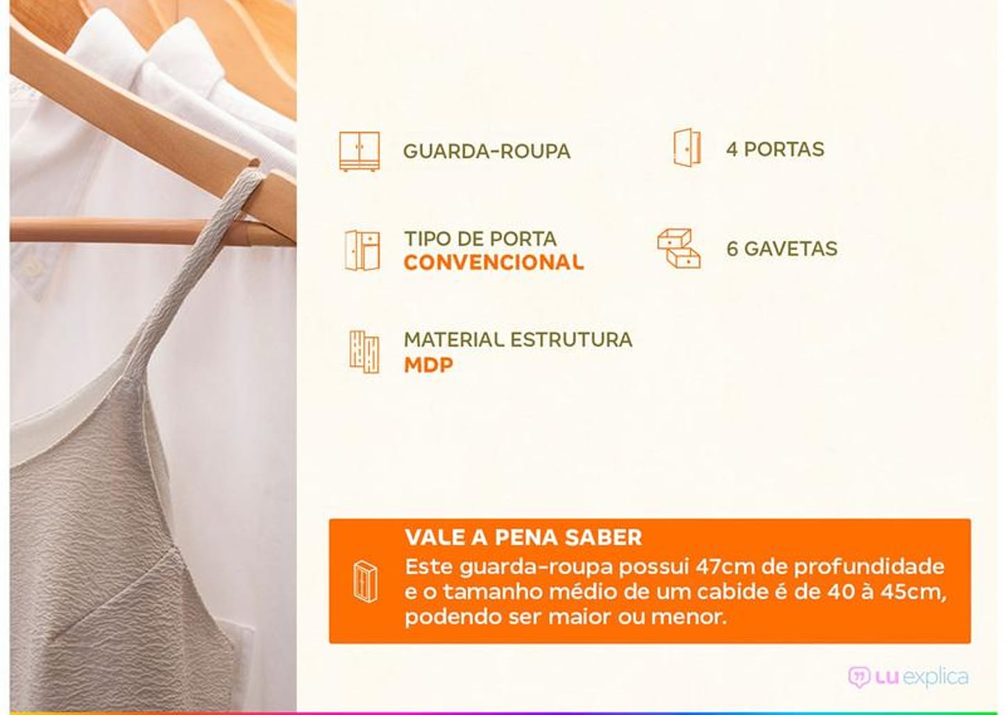 Guarda-roupa Casal com Espelho 4 Portas 6 Gavetas Araplac Atraente Sofia