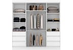 Guarda-roupa Casal com Espelho 4 Portas 6 Gavetas Araplac Atraente Sofia