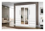 Guarda-roupa Casal com Espelho 4 Portas 6 Gavetas Araplac Atraente Sofia