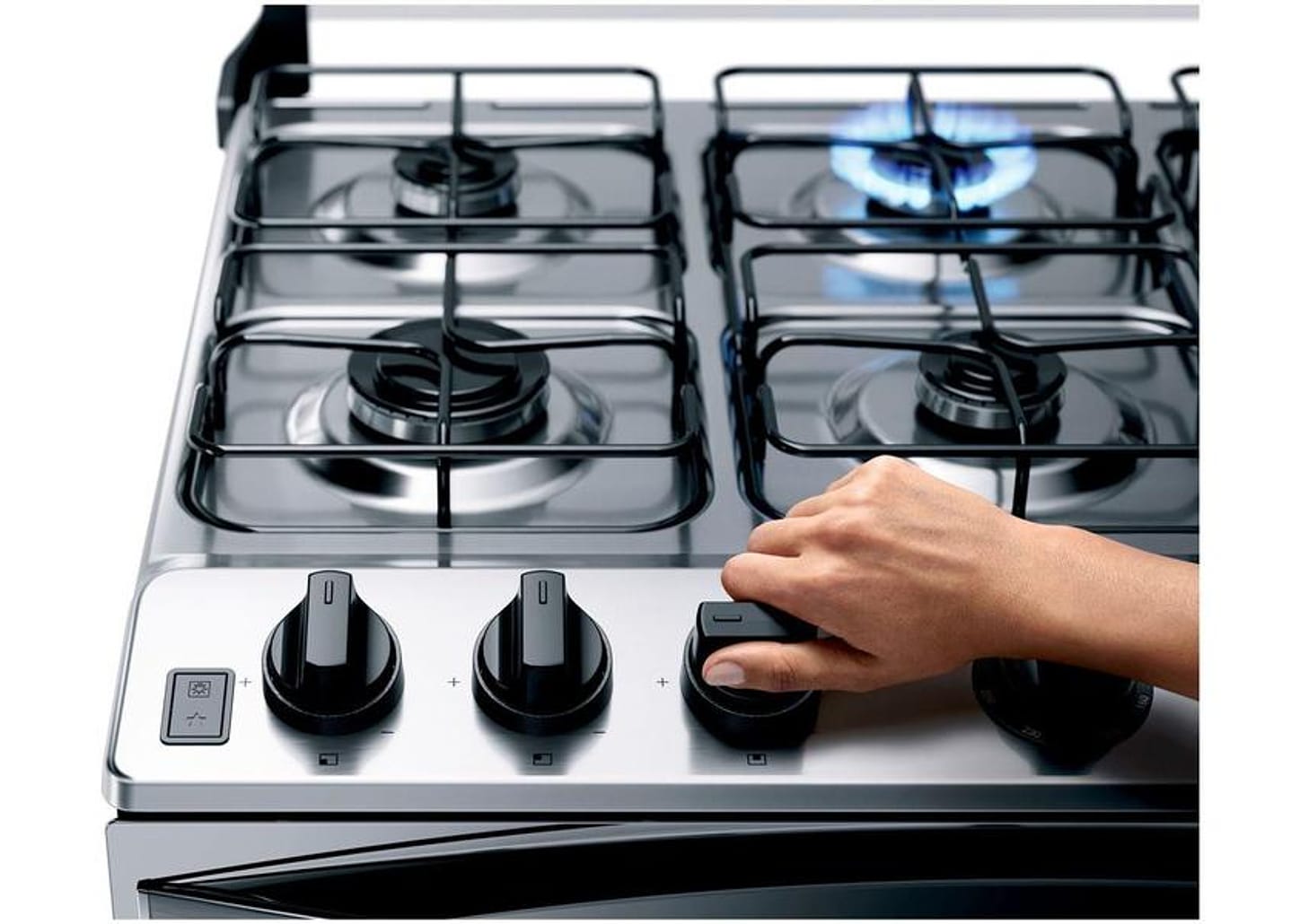 Fogão Brastemp 6 Bocas Branco com Botões Removíveis BFS6 NCBUNA Bivolt