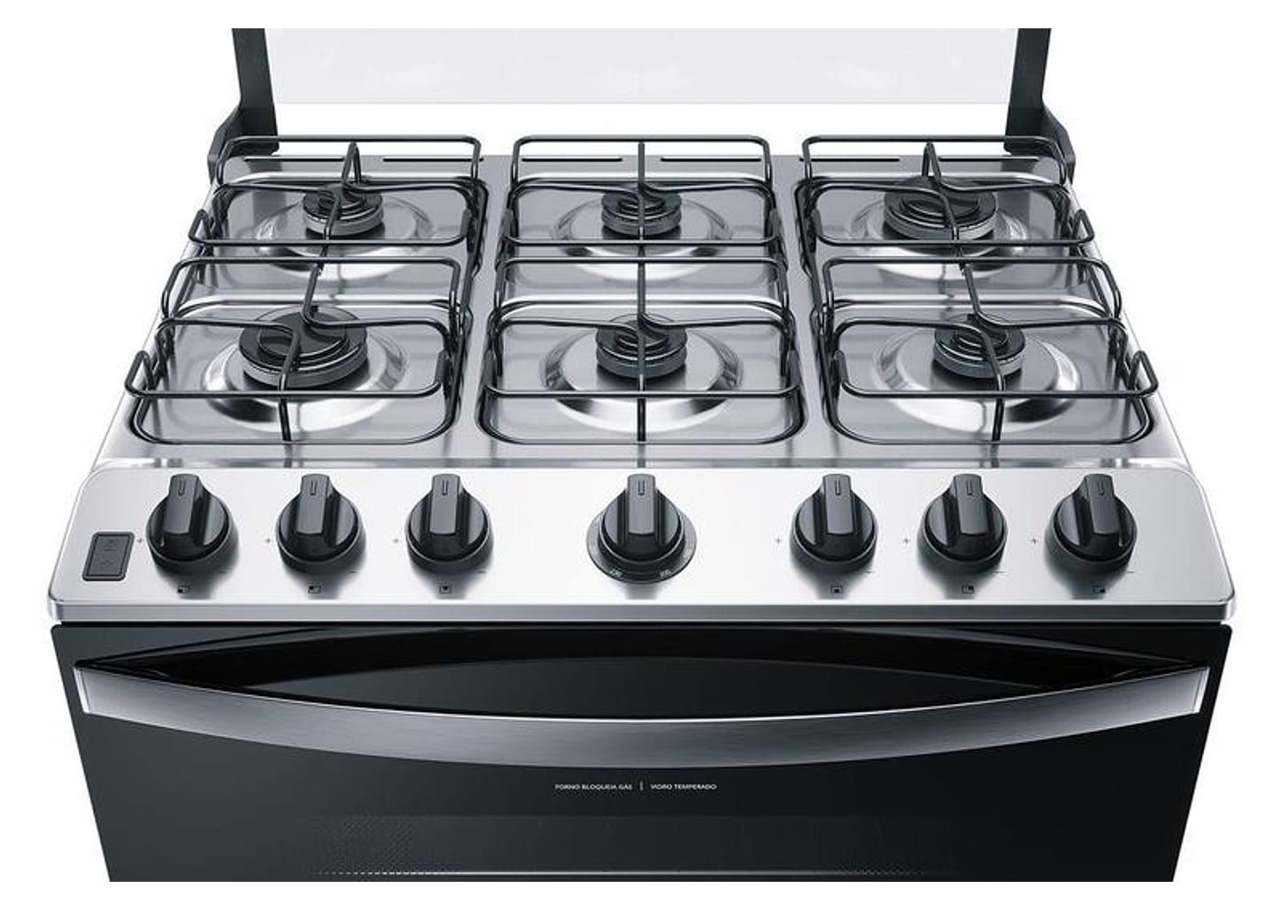 Fogão Brastemp 6 Bocas Branco com Botões Removíveis BFS6 NCBUNA Bivolt