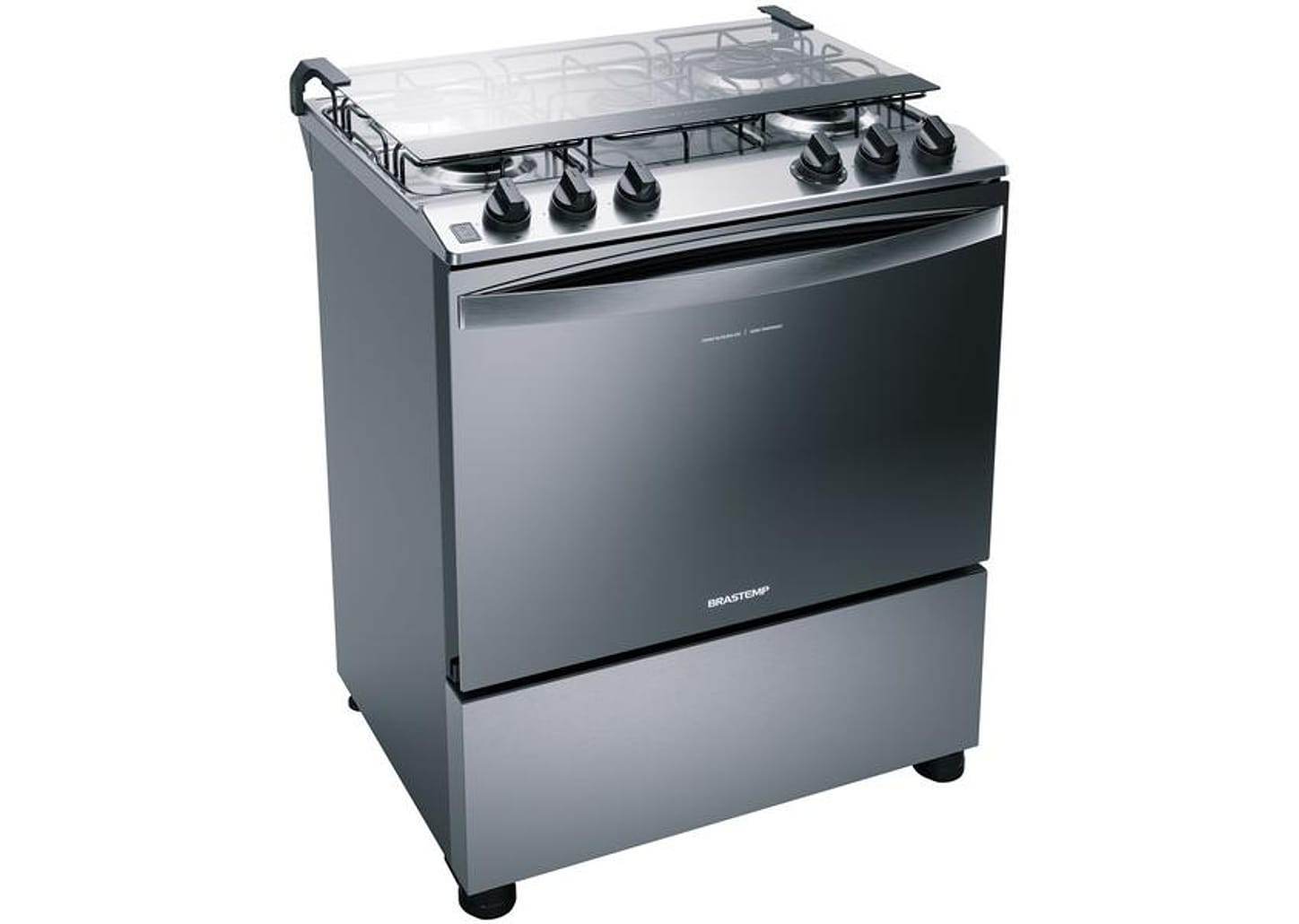 Fogão Brastemp 5 Bocas Inox com Botôes Removíveis - BFS5NCR Bivolt