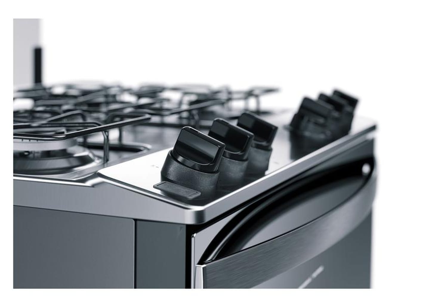 Fogão Brastemp 5 Bocas Inox com Botôes Removíveis - BFS5NCR Bivolt