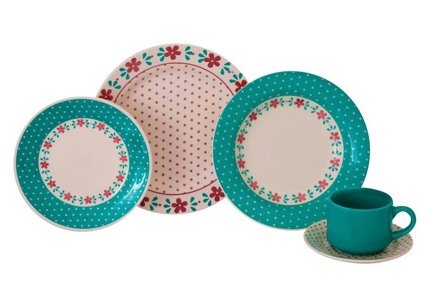 Aparelho de Jantar Chá 20 Peças Biona Cerâmica - Redondo Donna